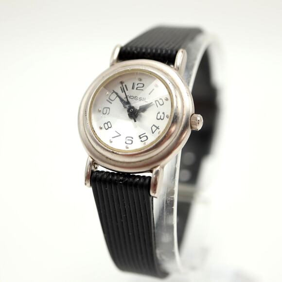 Vintage Fossil Womens Silver Tone Prism Crystal 24mm Watch PC9631 w New Battery - Picture 1 of 16